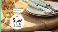 Lot de 3 verres haut 31cl «Paradise» en verre