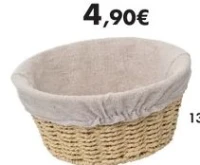 Corbeille à pain ronde 21 cm en papier tressé