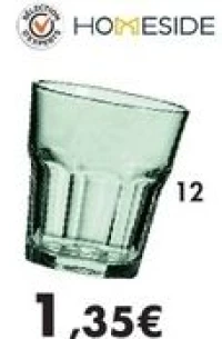 Gobelet bas vert 30,5cl en verre