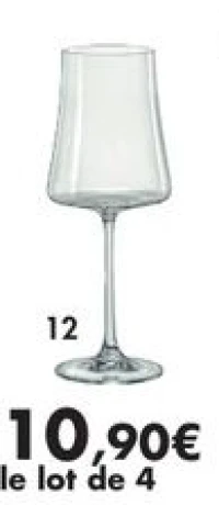 Lot de 4 verres à pied 36 cl «XTRA»
