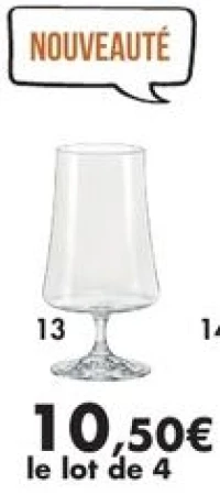 Lot de 4 verres à bière 38 cl «XTRA»