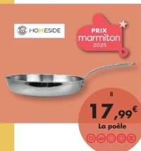 Poêle 24 cm «Gourmet» en inox, tous feux dont induction