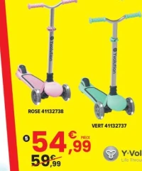 YVOLUTION GLIDER AIR - TROTTINETTE 3 ROUES LUMINEUSES