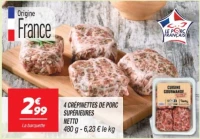 4 crépinettes de porc supérieures 