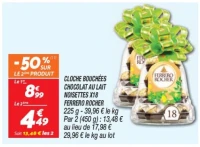 Cloche bouchées chocolat au lait noisettes x18