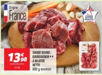 Viande bovine : bourguignon ** à mijoter 