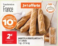 Baguette la croustillante x4 