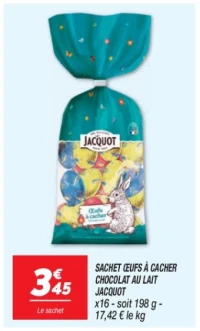 Sachet œufs à cacher  chocolat au lait