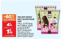 Poule vichy chocolat noir et ses œufs praliné