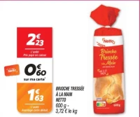 Brioche tressée à la main