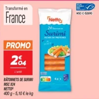 Bâtonnets de surimi msc x24  