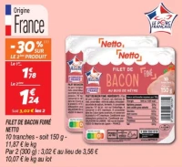 Filet de bacon fumé 