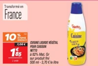 Cuisine liquide végétal pour cuisson