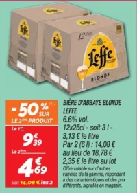Bière d'abbaye blonde