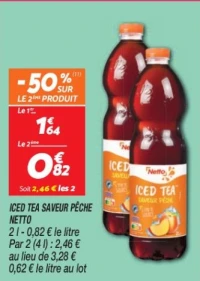 Iced tea saveur pêche