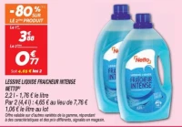 Lessive liquide fraicheur intense