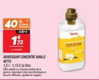 Adoucissant concentré vanille