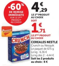 Céréales Crunch ou Nesquik NESTLÉ