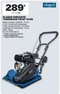 PLAQUE VIBRANTE THERMIQUE 79CM³ 13 KN