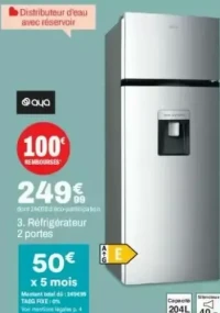 AYA Réfrigérateur 2 portes