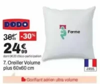 7. Oreiller Volume plus 60x60 cm