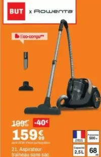 21. Aspirateur traîneau sans sac