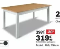 Table L. 160 / 200 cm