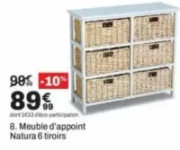 Meuble d'appoint Natura 6 tiroirs