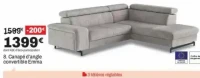 8. Canapé d'angle convertible Emma