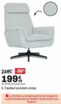 9. Fauteuil pivotant Jonas