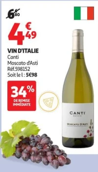 VIN D'ITALIE Canti Moscato d'Asti