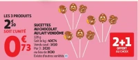 SUCETTES AU CHOCOLAT AU LAIT VENDÔME