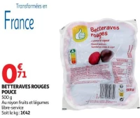 BETTERAVES ROUGES POUCE
