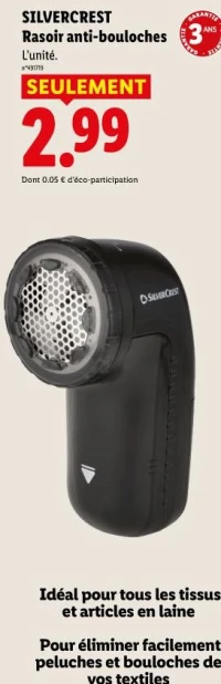 SILVERCREST Rasoir anti-bouloches