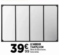 LE MIROIR 116x75,5 CM