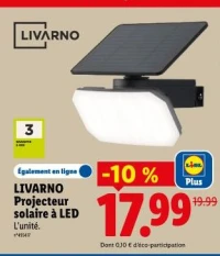 LIVARNO Projecteur solaire à LED