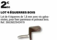 LOT 4 ÉQUERRES BOIS