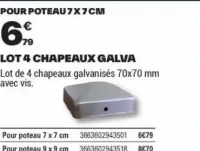 LOT 4 CHAPEAUX GALVA