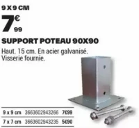 SUPPORT POTEAU 90X90