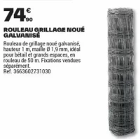 ROULEAU GRILLAGE NOUÉ GALVANISÉ