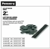 LOT DE 26 LIENS POUR CANISSE
