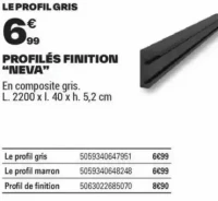 PROFILÉS FINITION "NEVA"