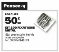 KIT 200 FIXATIONS MÉTAL