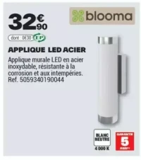 APPLIQUE LED ACIER