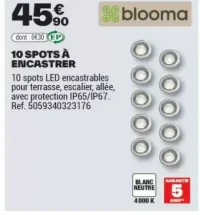 10 SPOTS À ENCASTRER