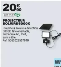 PROJECTEUR SOLAIRE 5000K