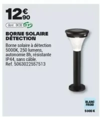BORNE SOLAIRE DÉTECTION