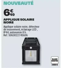 APPLIQUE SOLAIRE NOIRE