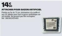 ATTACHES POUR GAZON ARTIFICIEL