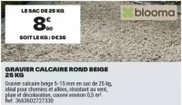 GRAVIER CALCAIRE ROND BEIGE 25 KG